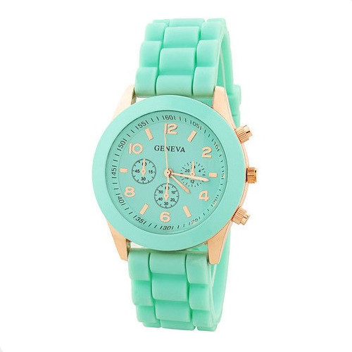 Mint Color Silicone Watch 07