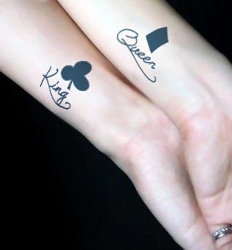 King & Queen Temporary Tattoo Set (2 tattoos) – TattooIcon