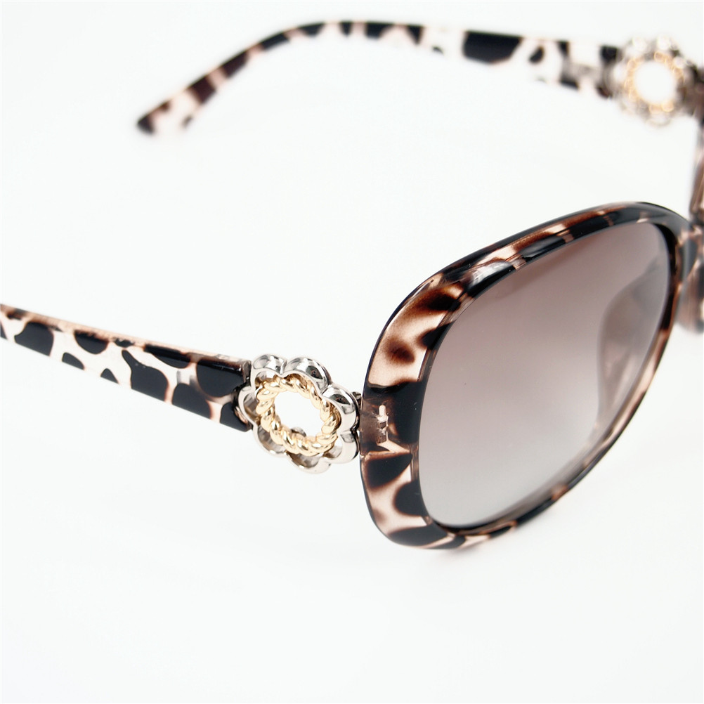 Men Women Unisex Vintage Retro Oversize Sunglasses White Leopard Frame With Anti Reflective 