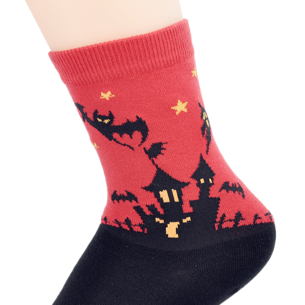Woman's Halloween Bats Pattern Cotton Ankel Socks In 2 Colors on Luulla